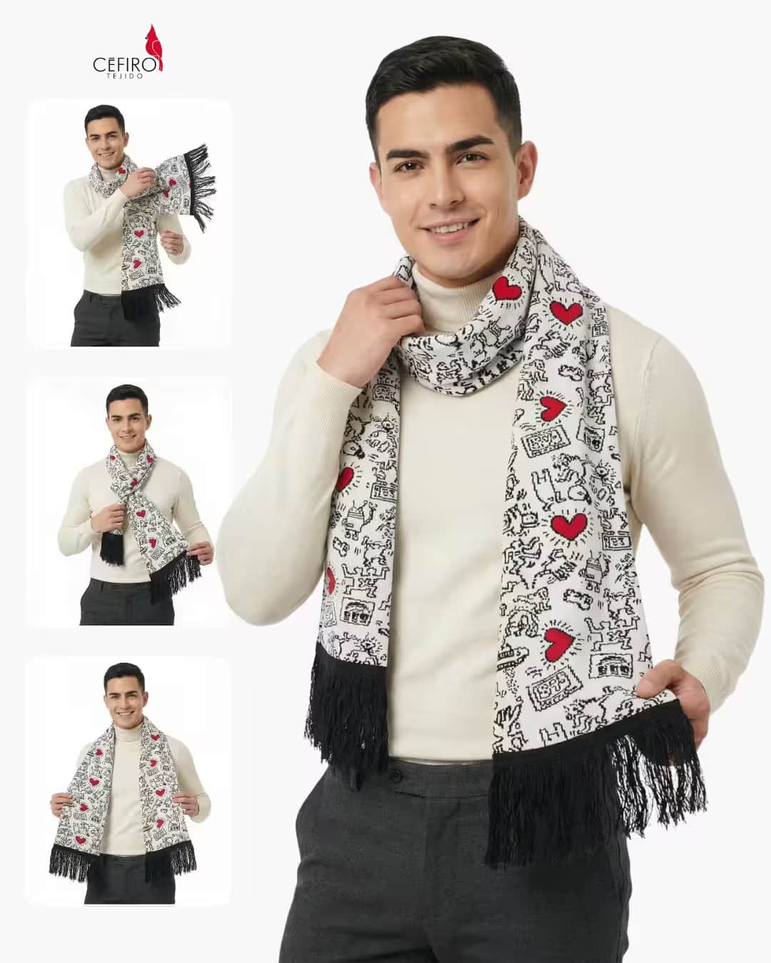 Bufanda Haring tejido premium Cefiro Tejido