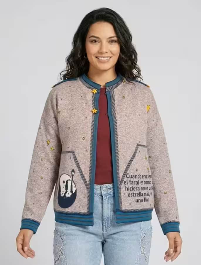 Cardigan Faro tejido contemporaneo Cefiro Tejido vista frontal mujer