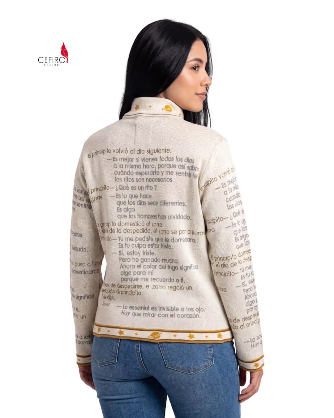 Principito de papel Mujer atras