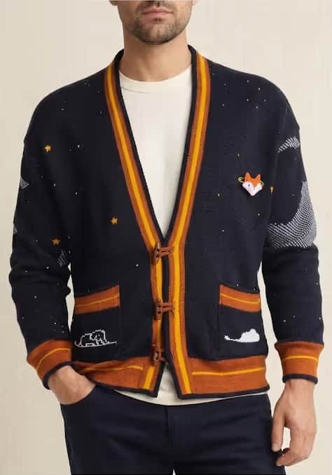 Cárdigan Principito tejido premium Céfiro Tejido vista frontal hombre