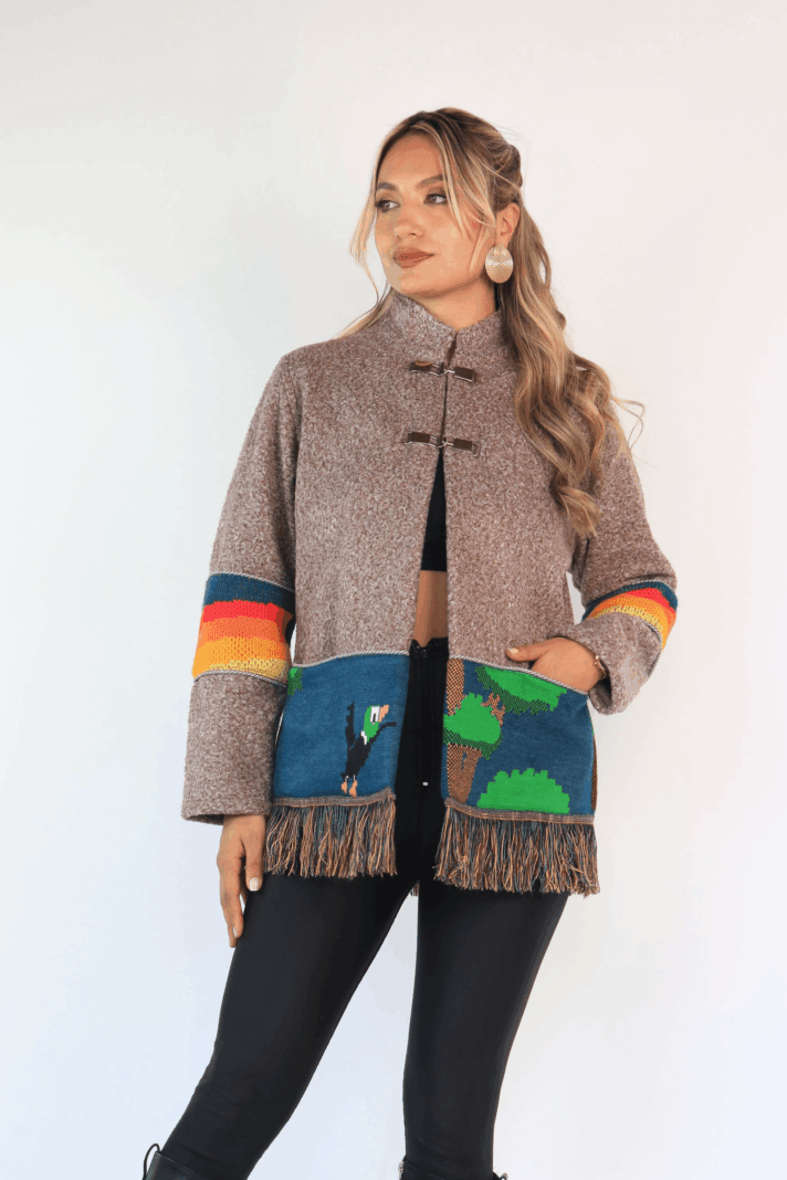 CAPA PAÑO CON CODERAS TEJIDAS